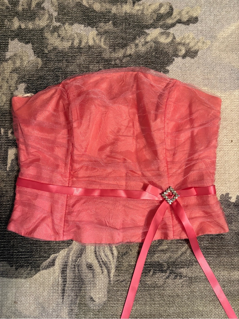 Pink Strapless Corset Top